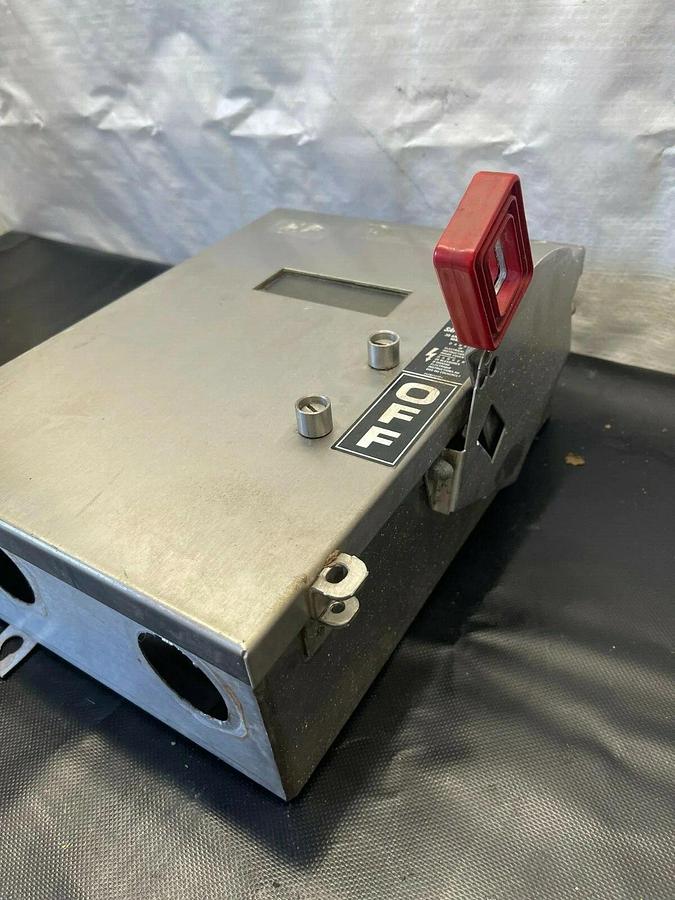 Used General Electric THN3361SSW, Heavy Duty Safety Switch, 30 Amp, 600 VAC, 3-pole