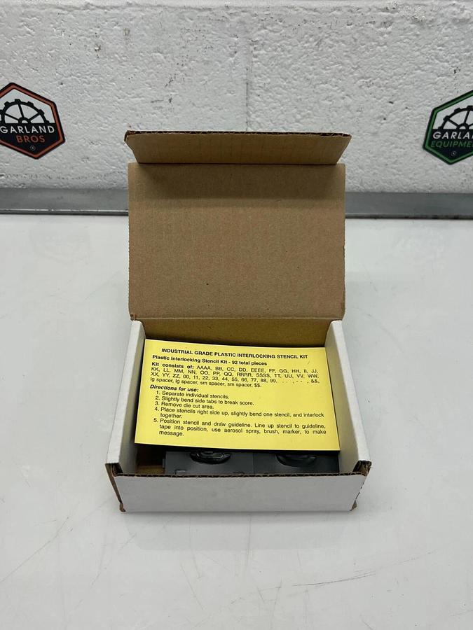 10182 Industrial Grade Plastic Interlocking Stencil Kit 92 pcs. 1”