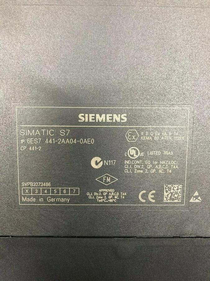 Used Siemens 6ES7 441-2AA04-0AE0 Simatic S7 Communication Module