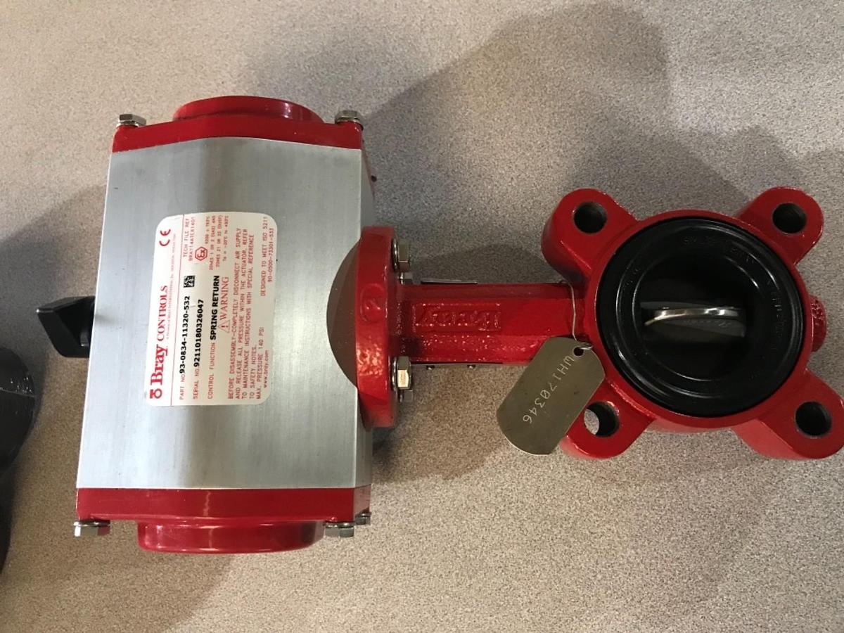 Used Kinetrol GU99NU Pneumatic Valve Actuator W/Bray Solenoid Type: 087.100