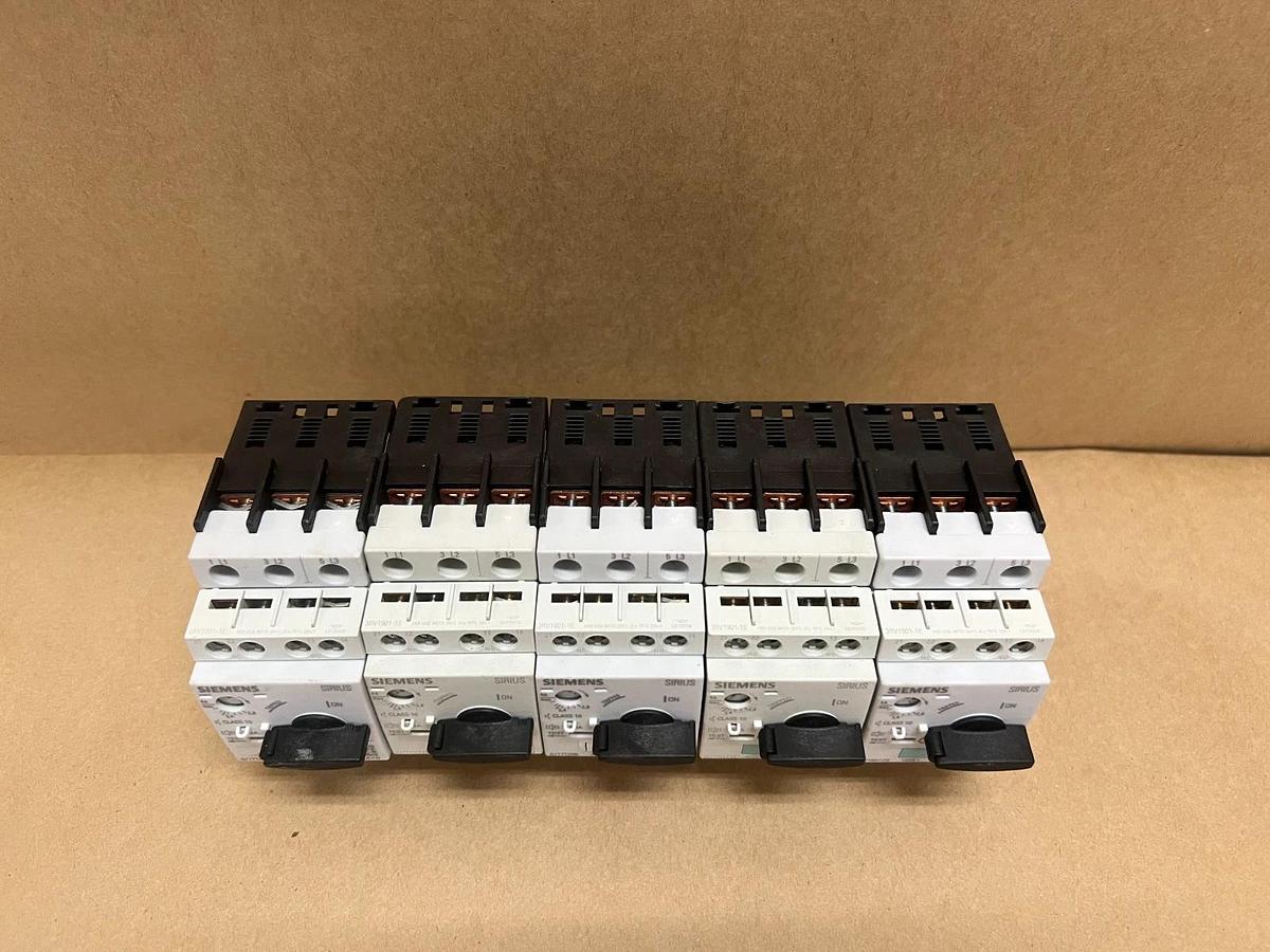 Used Siemens 3RV1021-1EA10 Class 10 Circuit Breakers - Lot of 5