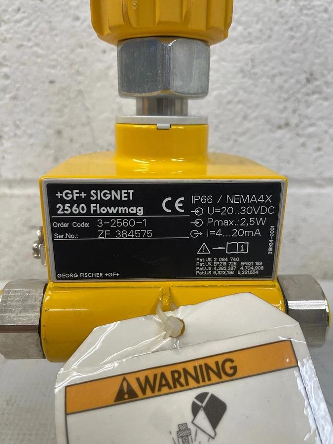 Used +GF+ Signet (George Fischer) 2560 Flowmag 30 VDC, 2.5 w, 20 mA