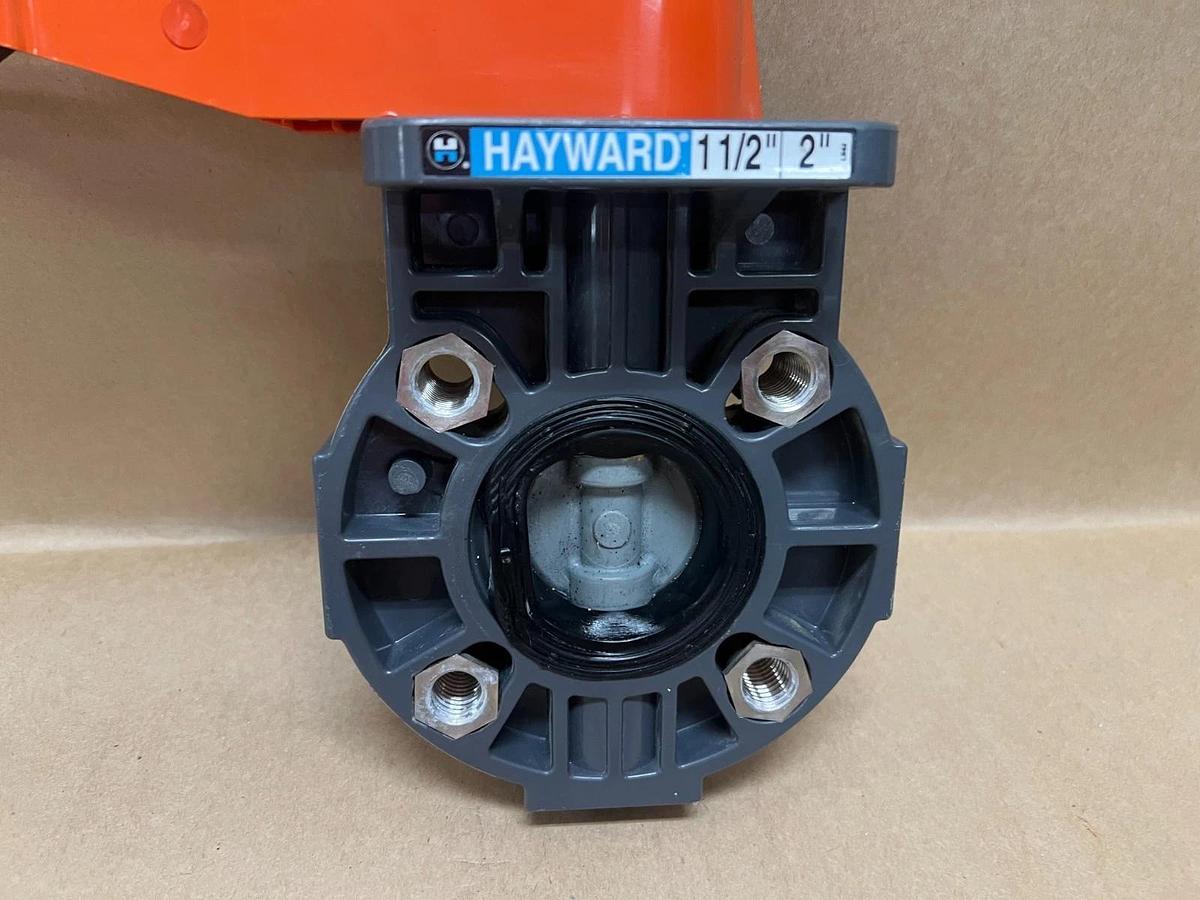 Used Hayward LB87 316 SS, PVC Body, 1-1/2"/2" Butterfly Valve