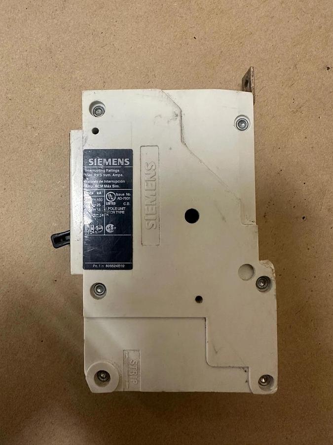 Used Siemens NGB1B020 20A 1 Pole Circuit Breaker