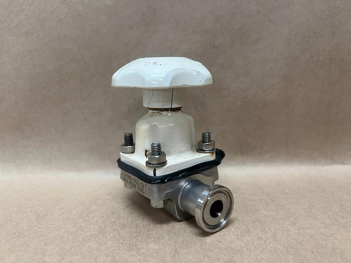 Used Saunders/Crane DN15, 316L, 1" Diaphragm Valve