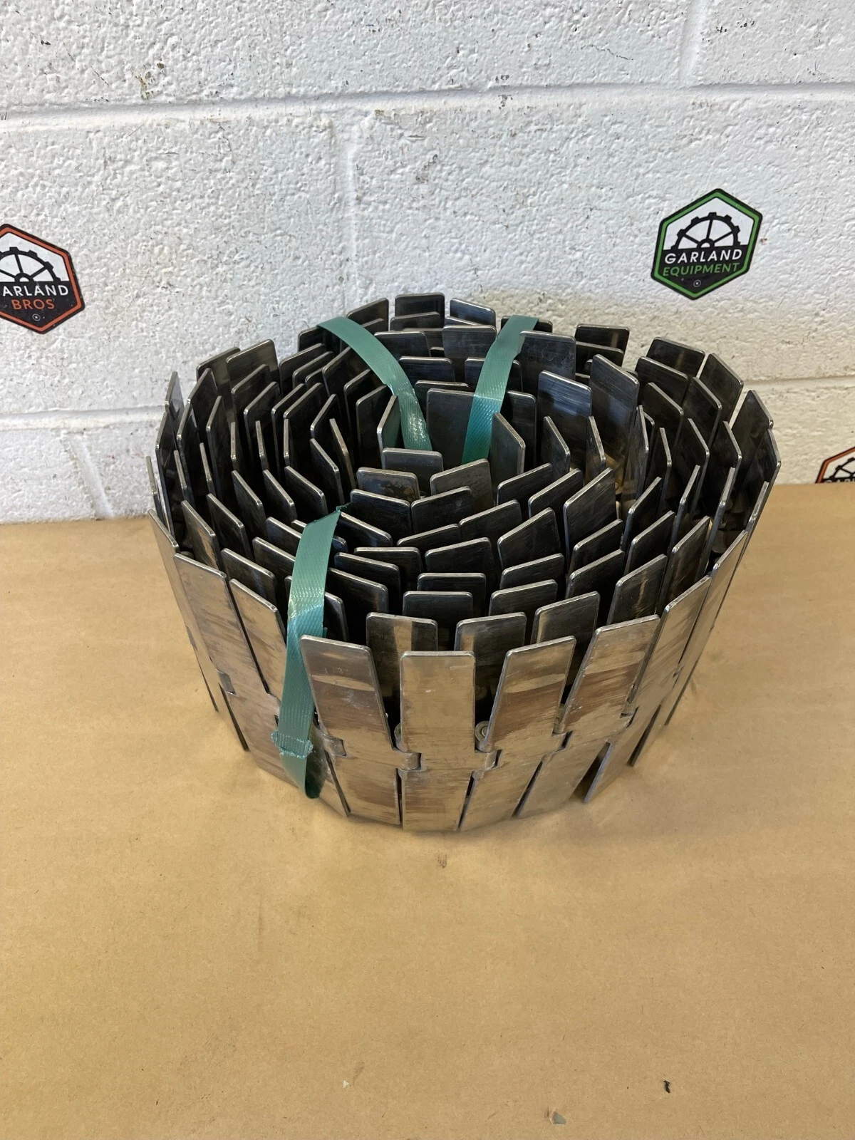 Used Rexnord SS881 BC 82 Stainless Steel Side Flexing Tabletop Chain L:185” W:7.5"