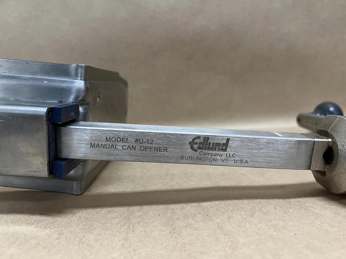 Used Edlund U-12 Manual Can Opener w/ Stainless Steel Base