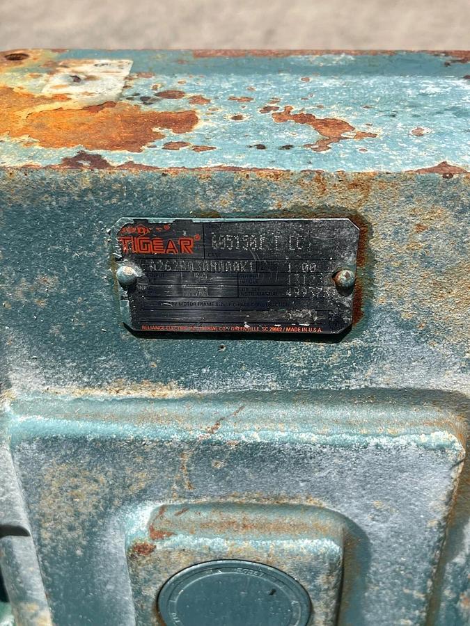 Used Reliance Electric P14H1448S Duty Master A-C Motor w/ Dodge Tigear Gear Reducer