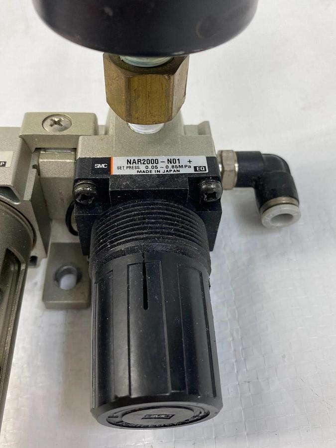 Used SMC NAF2000-N01D-C Pneumatic Pressure Regulator