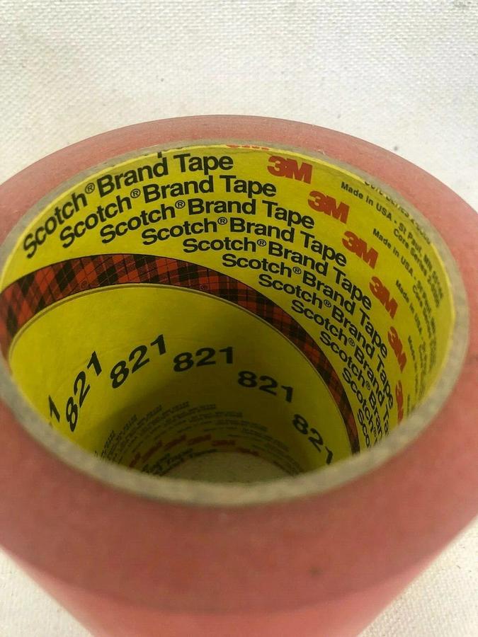 Used 3M Scotch Premium Labelgard Film Tape 821 6 in x 72 yd Case of 8 Rolls