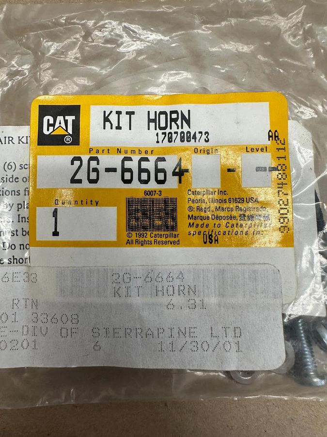 CAT 2G-6664 Horn Kit *NEW*