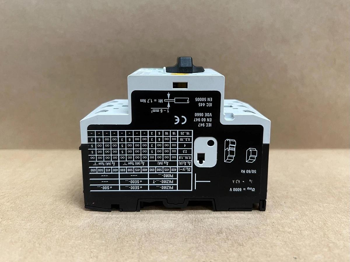 Used Moeller PKZM0-6.3 3P Motor Circuit Breaker w/ Auxiliary Contact - Lot of 5