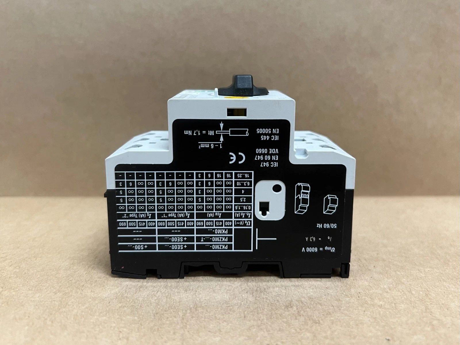 Used Moeller PKZM0-6.3 3P Motor Circuit Breaker w/ Auxiliary Contact - Lot of 5
