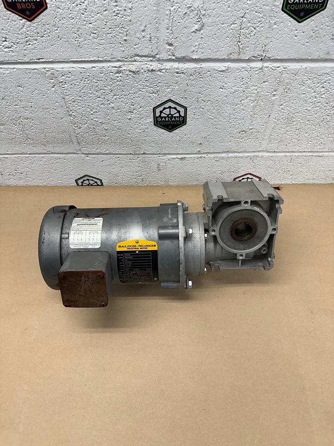 Used Nord SK1SI50 Flexbloc Worm Gear, Baldor KM3454 0.25Hp Motor @ 1725Rpm