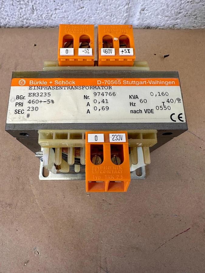 Used Burkle & Schock - D-70565 Type ER3235 - Transformer