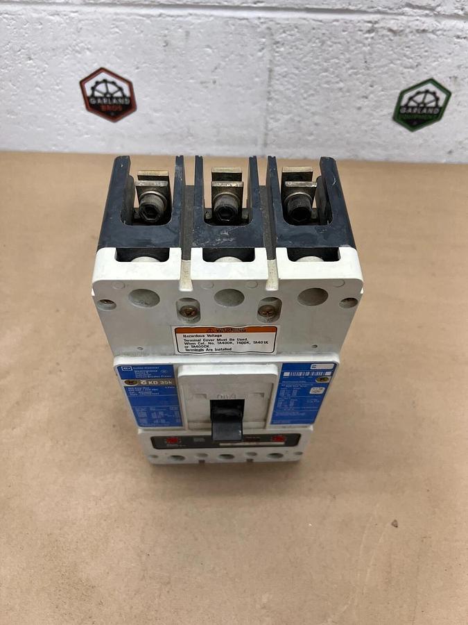 Used Cutler Hammer KD3400F Industrial Circuit Breaker, 3 Pole, 400A, 600VAC/250VDC