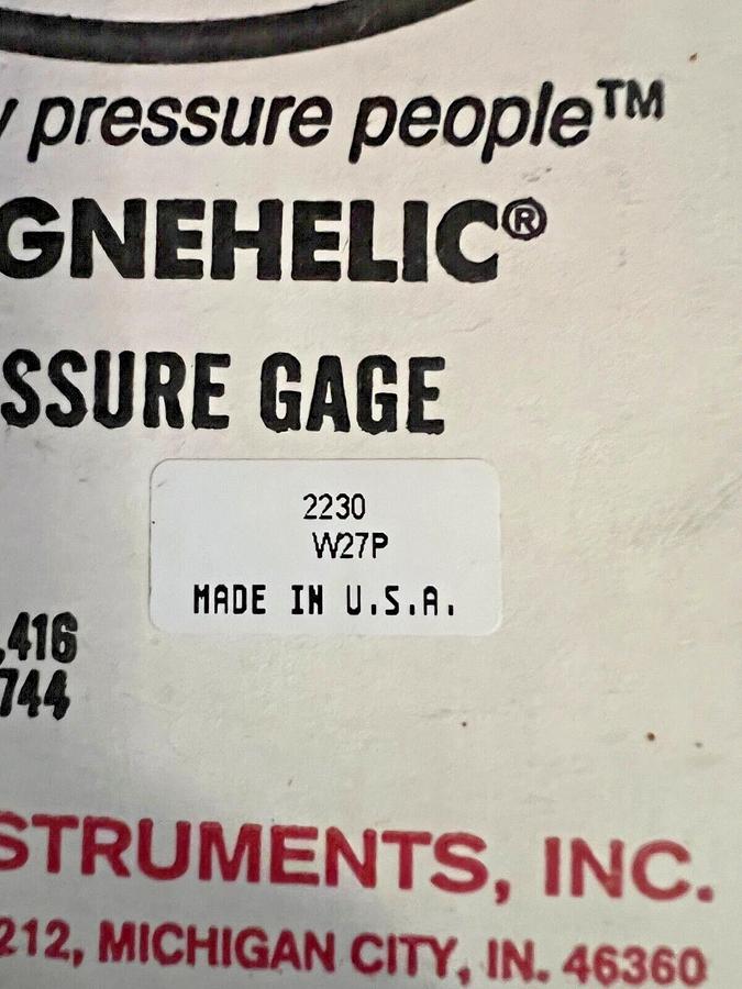 Used Dwyer 2230 Magnehelic Differential Pressure Gage, Range 0-30 PSI