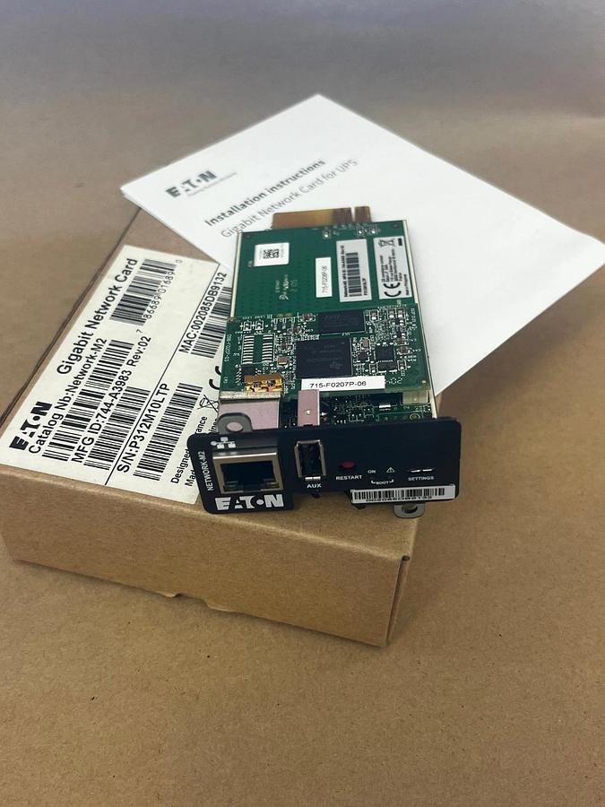Used Eaton Nb: Network-M2 744-A3983 Gigabit Network Card *NEW*