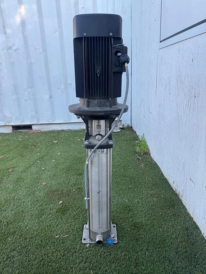 Used Grundfos CRN5-20E-P-H-E-HQQK, 7.5Hp Motor @ 3526RPM, CCW Booster Pump, 30 GPM
