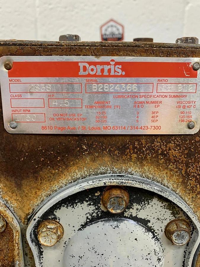 Used Dorris Model 2838 Double Reduction Base Type Gear Drive
