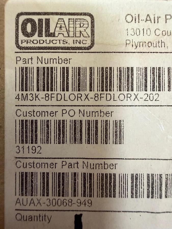 Used Oil-Air Products 4M3K-8FDLORX-8FDLORX-202 1/4” Hose Assembly, 6.3mm *NEW*