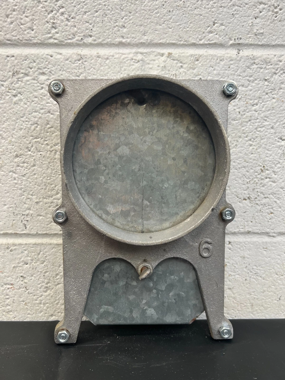 Used Manual Blast Gate Aluminum 6” Diameter Galvanized Steel Gate