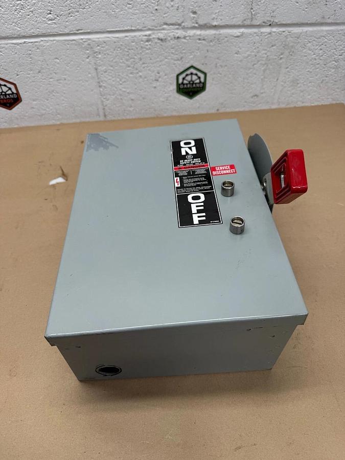Used General Electric THN3361J Heavy Duty Safety Switch, 30 A, 600 VAC, 30 Hp