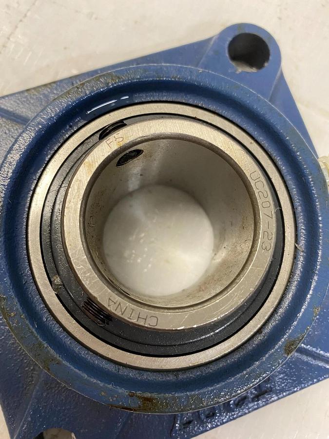Used Shuster Corp. UC207-23 4 Bolt Flange Mounted Bearing