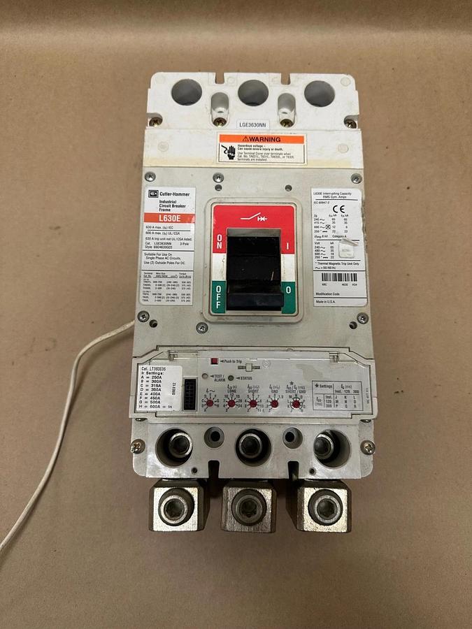 Used Cutler Hammer L630E 3 Pole 600A Circuit Breaker