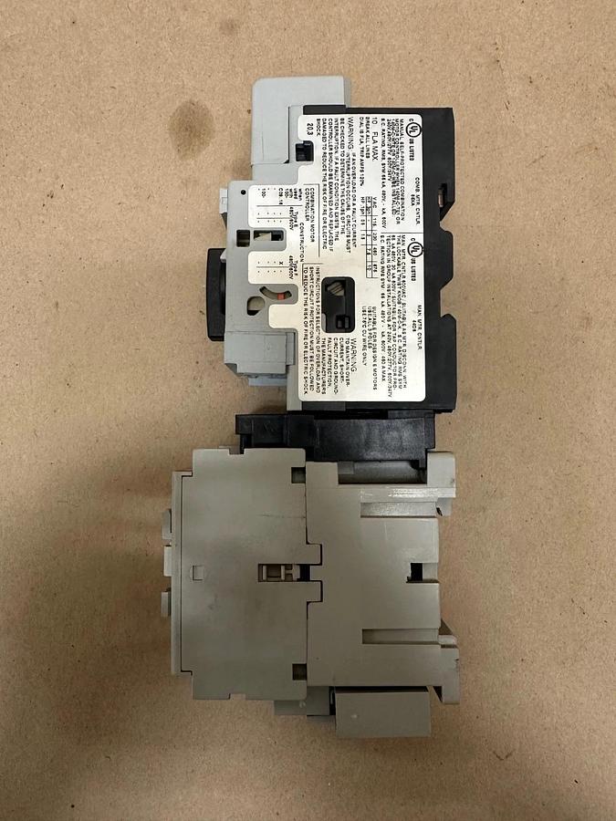 Used Allen Bradley 140M-C2E-C10 Ser C Circuit Breaker w/ 100-C09*10 Contactor