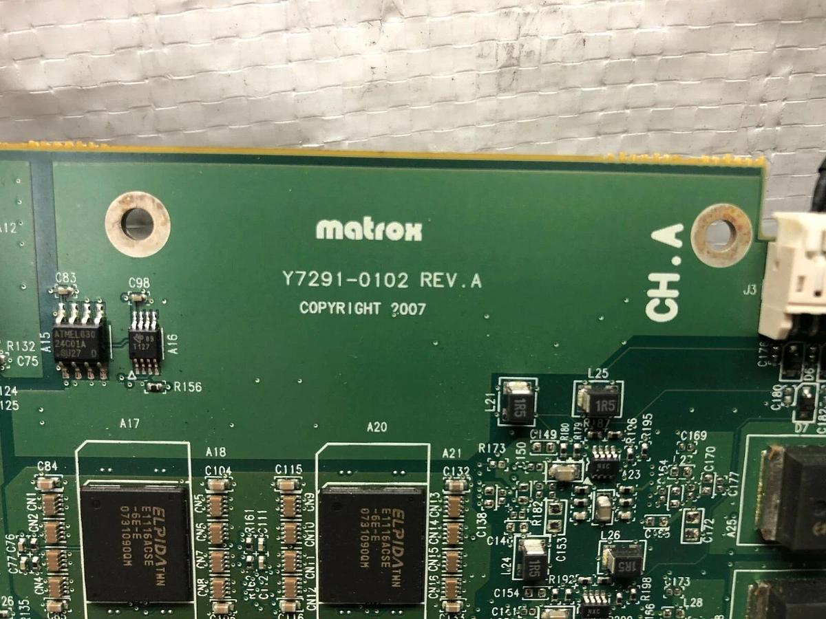 Used Matrox XM102/12/8000, Y7191-0102 REV. A w/ XM102/12/CBL Video Capture Card