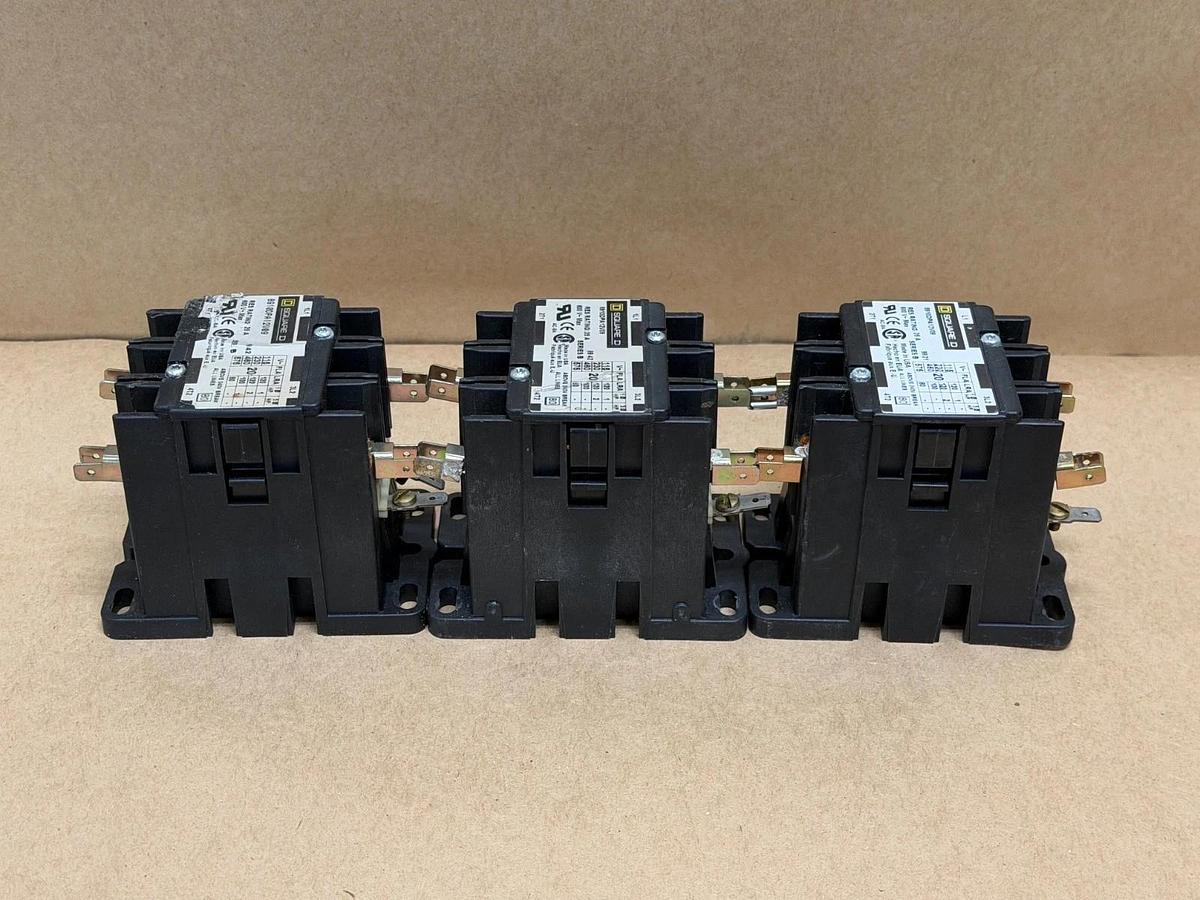 Used Square D 8910DPA12V09 Contactor - Lot of 3