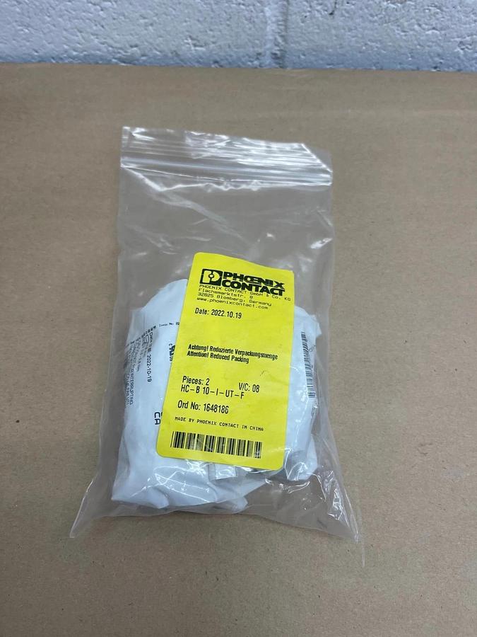 Used Phoenix Contact HC-B10-I-UT-F Contact Insert 1648186, Qty of 2 *NEW*