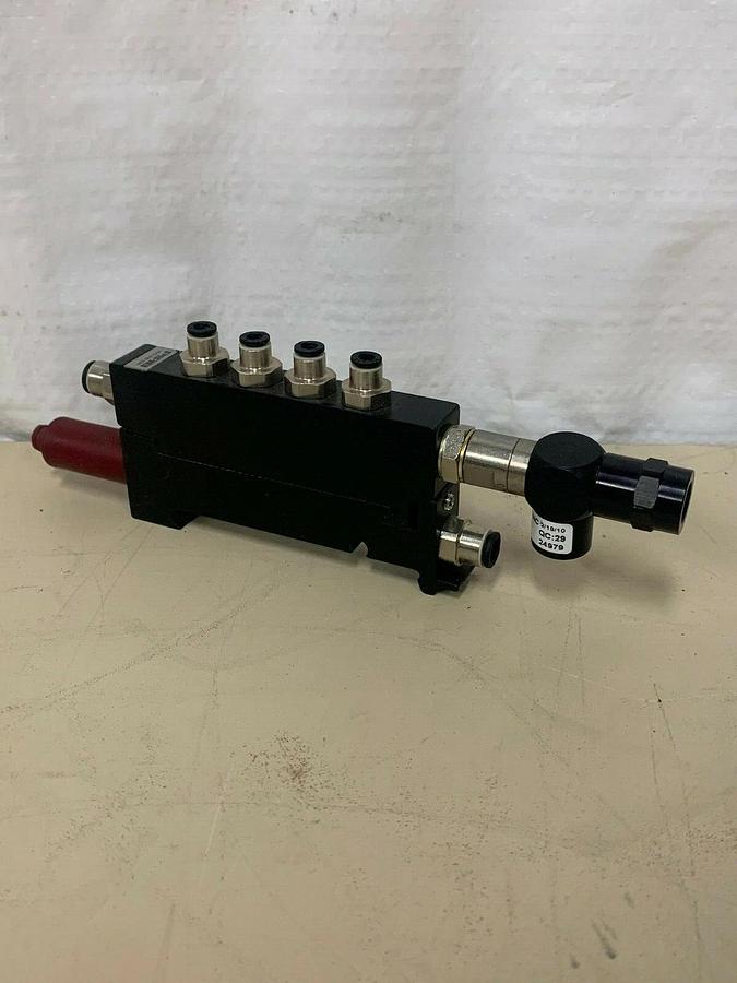 Used Piab P3010 Vacuum Pump w/ Pneumadyne QE11-M-47 Quick Exhaust Valve