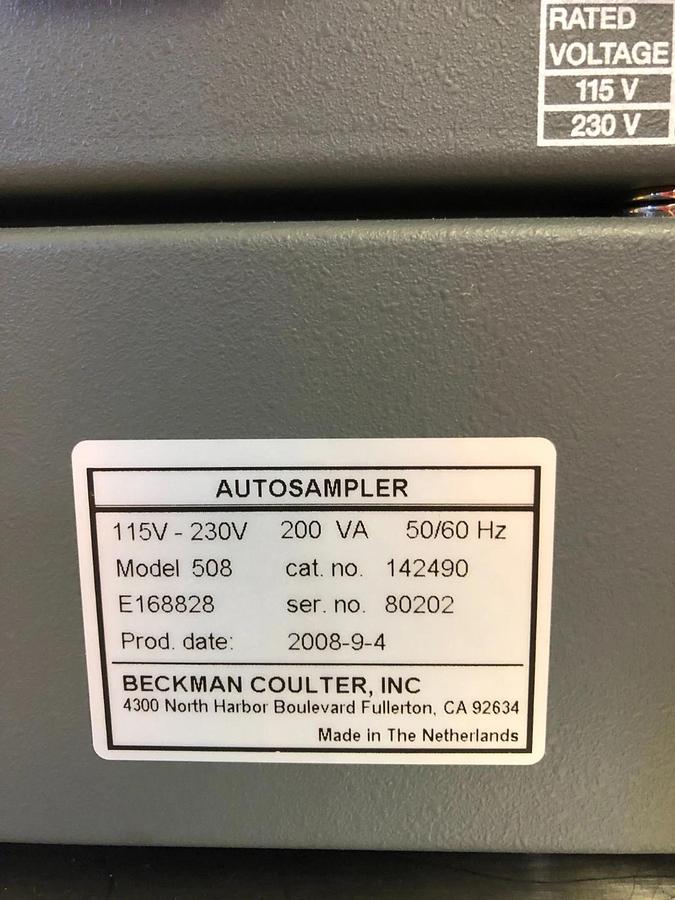 Used Beckman Coulter 508 AutoSampler