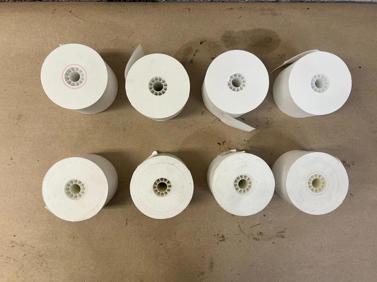 Used Printer Roll Paper (Pack of 8) 2-3/4” x 2-1/4”