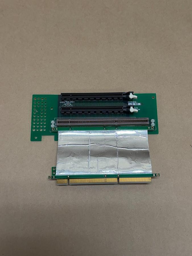 Used ADEX EEERXB16-XX8-003-3/2 3-Slot PCI Express X16 Right-Angle Riser Card