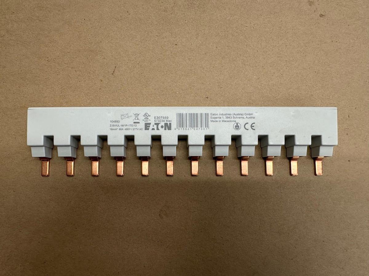 Eaton 104893 Block Busbar Z-SV/UL-16/1P-1TE/12