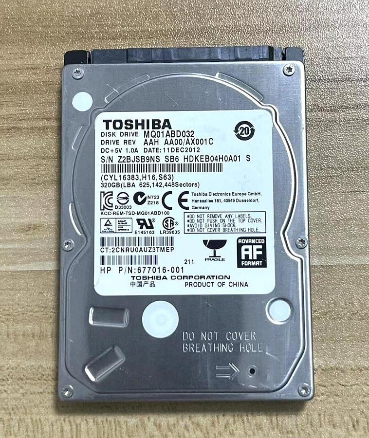 Toshiba MQ01ABD032 320GB, SATA, 2.5" Internal Hard Drive for sale online