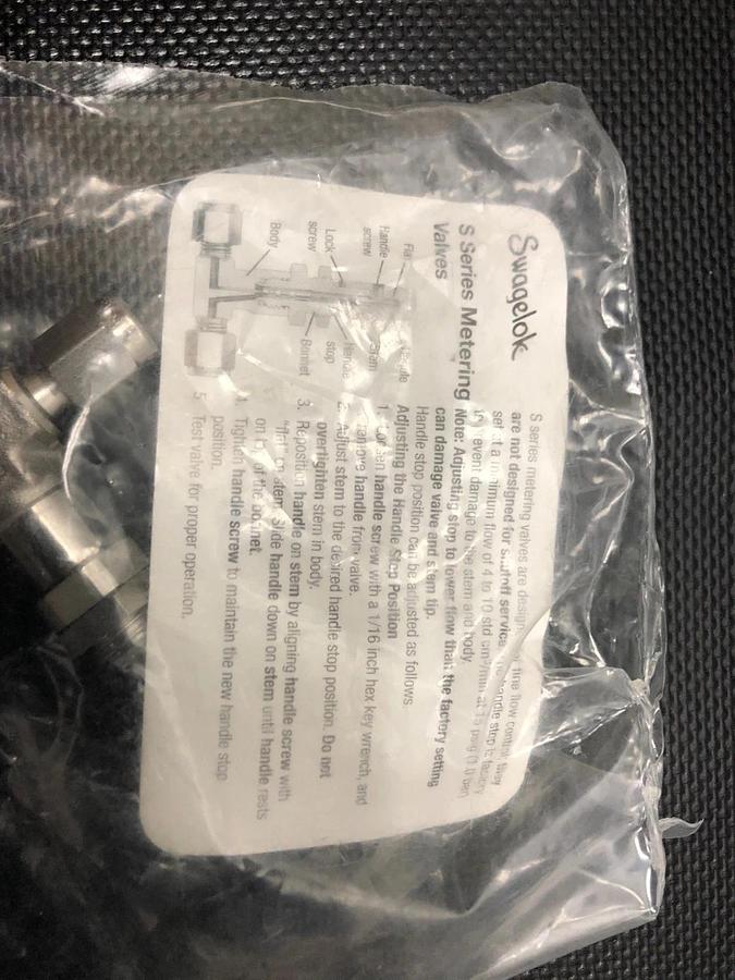 Used Swagelok SS-SS2, S Series Metering Valve, 1/8” Fitting *NEW*