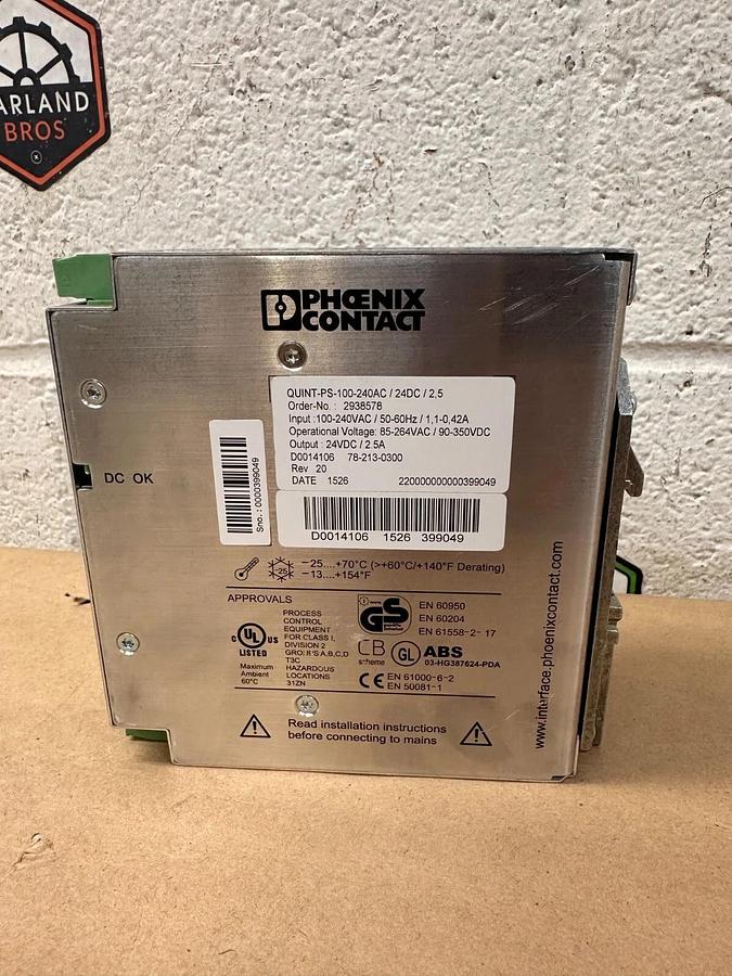 Used Phoenix Contact  - Quint-PS-100-240AC/240DC/25 - Quint Power Supply