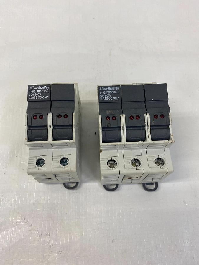 Used Allen-Bradley 1492-FB3C30-L (3 Pole) 1492-FB2C30-L (2 Pole) - Lot of 2