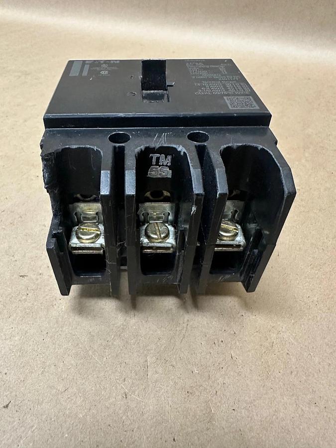 Used Eaton GHB3015 15A 3 Pole Circuit Breaker, Broken Shell