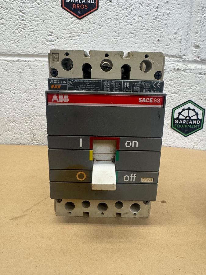 Used ABB S3N SACE3 80A Circuit Breaker