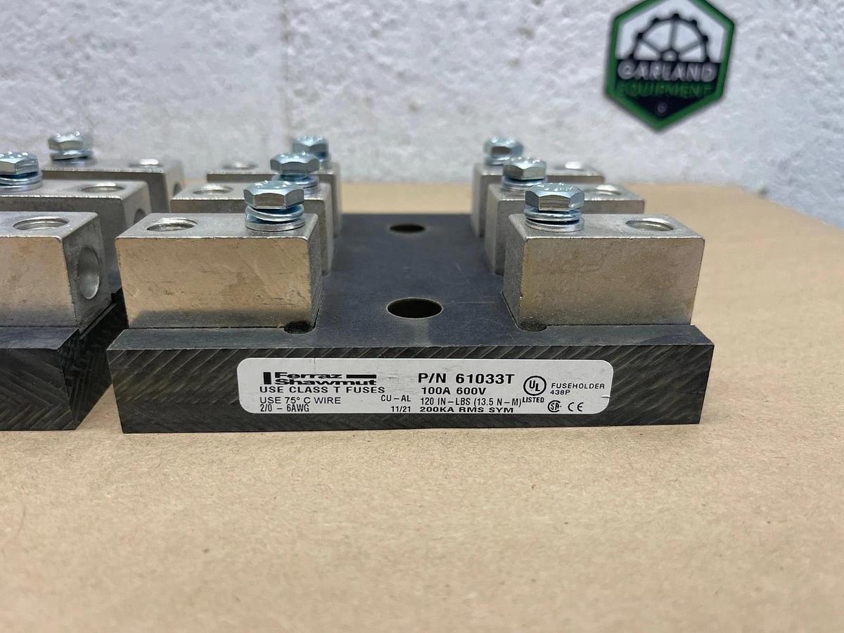 Used Ferraz Shawmut Mersen 61033T Fuse Block, 100A, 600V, Box of 3 *NEW*