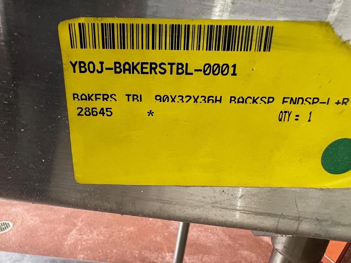 Used Select Stainless YB0J-BAKERSTBL-0001 Kitchen Prep Table, 90” x 30”