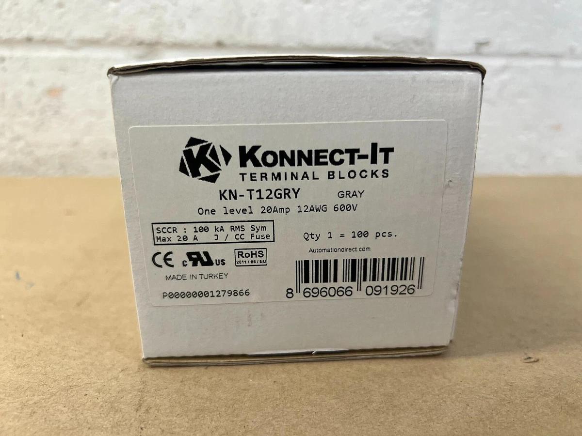 Used Konnect-It KN-T12GRY 100 Pcs. Terminal Blocks