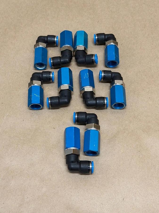 Used Festo Pneumatic Push-In Elbow Fitting - Lot of 10