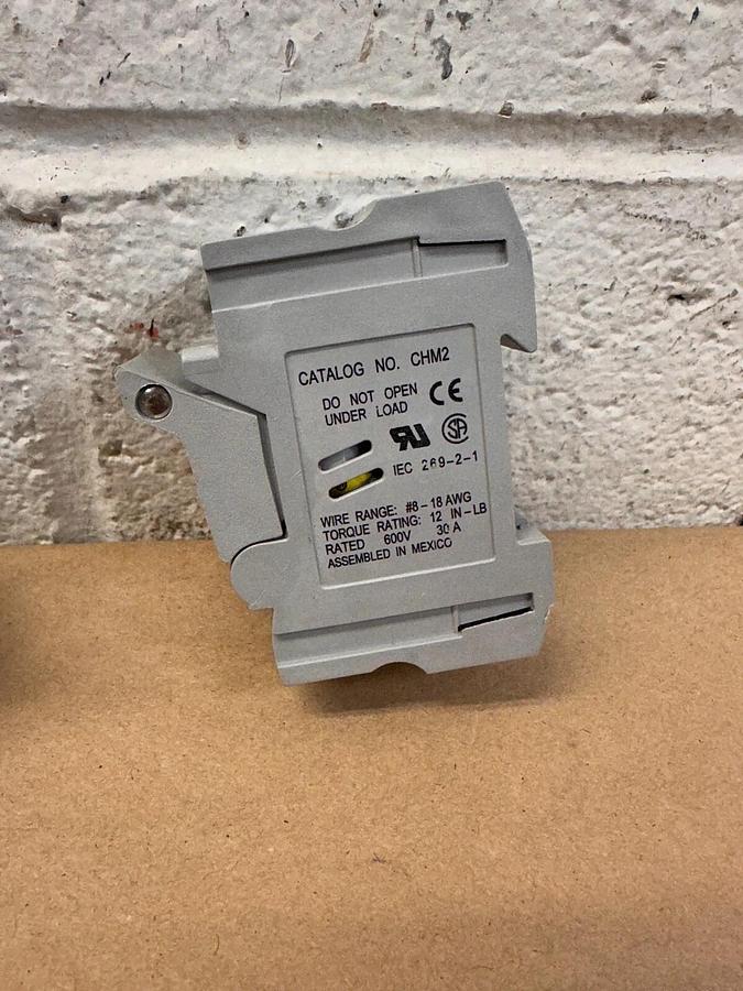 Used Buss - CHM2 - Fuse Holder - 30 A 600 V - Wire Range 8-18 AWG - Lot of 3