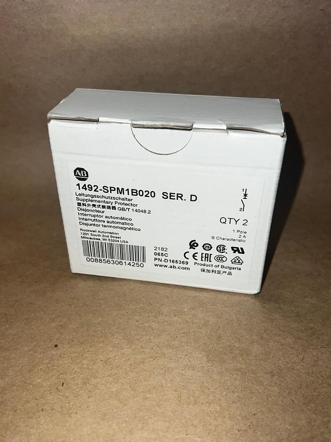 Used Allen Bradley 1492-SPM1B020 Ser D Supplementary Protector Qty 2 *NEW*